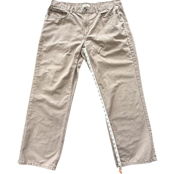 Blue Mountain Relaxed Fit 5-Pocket Canvas Pants 38×32 Khaki –Excellent Condition - Picture 7 of 10